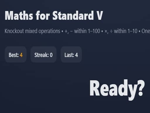 Maths for Standard V